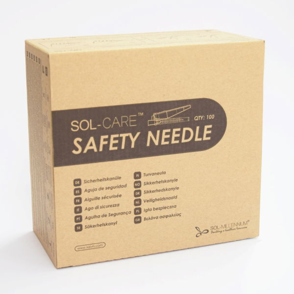 SOL-CARE SAFETY NEEDLES GREEN 21G 1 (SN2110) P100 AHP2605