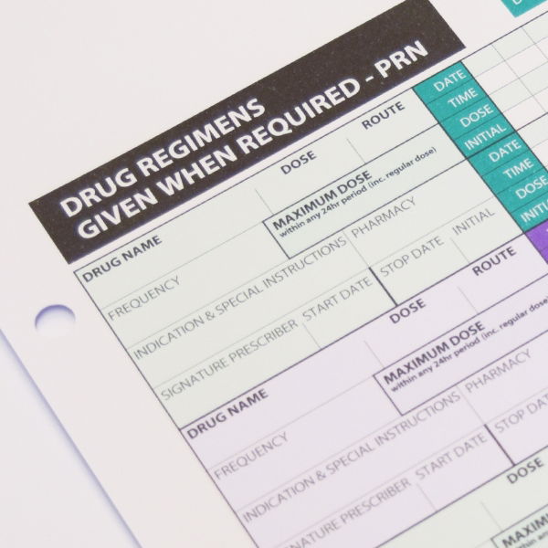 Long-Term Prescription Chart - Prn Sheet