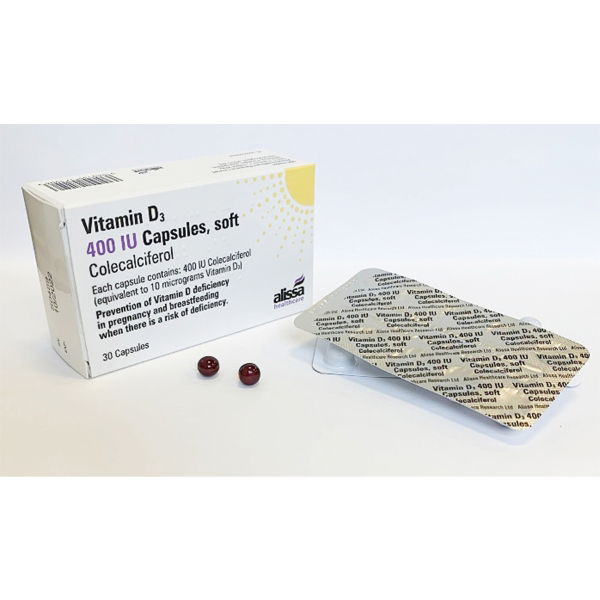 AHP7002 Colecalciferol Vit D3 400iu Licensed Capsules  -  30