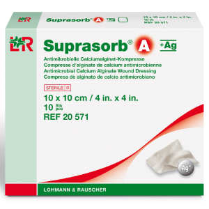 SUPRASORB A + AG Antimicro Alginate Dressing 10 x 10cm - 10