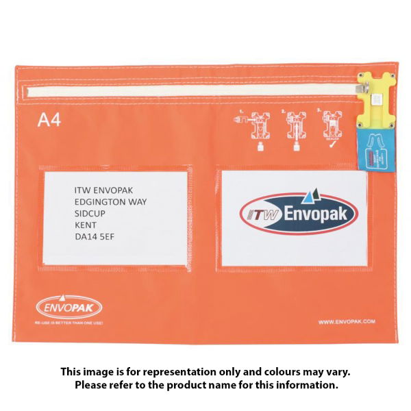 AHP5102 ENVOPAK A4 Flat Red Bag - Single Pack & AHP5064