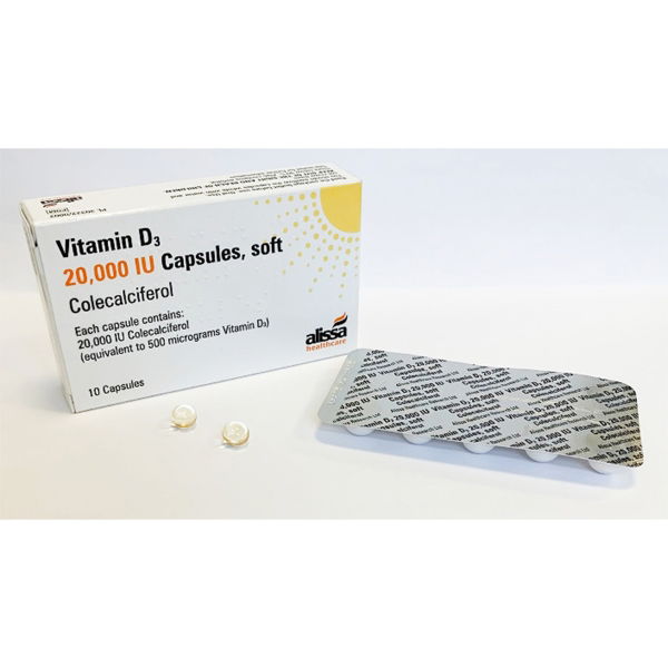 AHP7001 Colecalciferol Vit D3 20,000iu Licensed Capsules  -  10