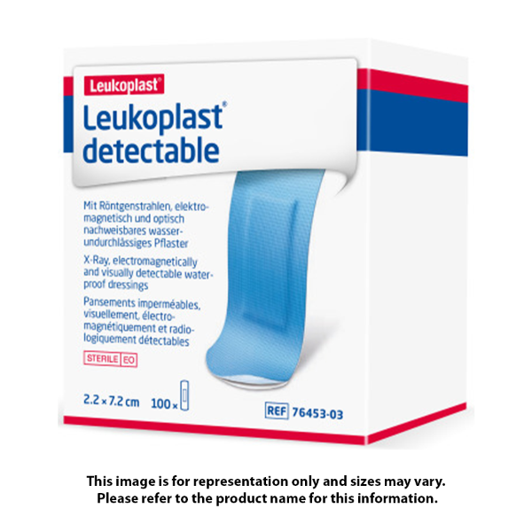 LEUKOPLAST Pre-Cut Dressing Detectable 7.5 x 2.2cm - 100