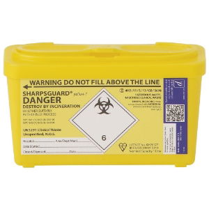 1 litre yellow sharps bin