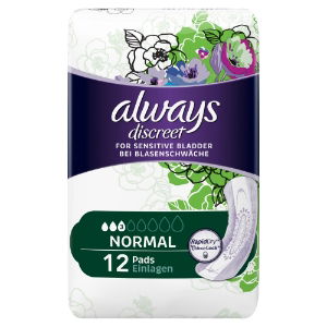 ALWAYS SAN TOWEL DISCREET PADS NORMAL 12 - 3872850