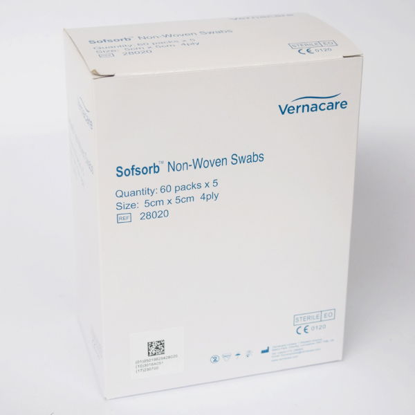 Vernaid SOFSORB Sterile Swabs 5x5cm 4ply - 60pk  AHP5545