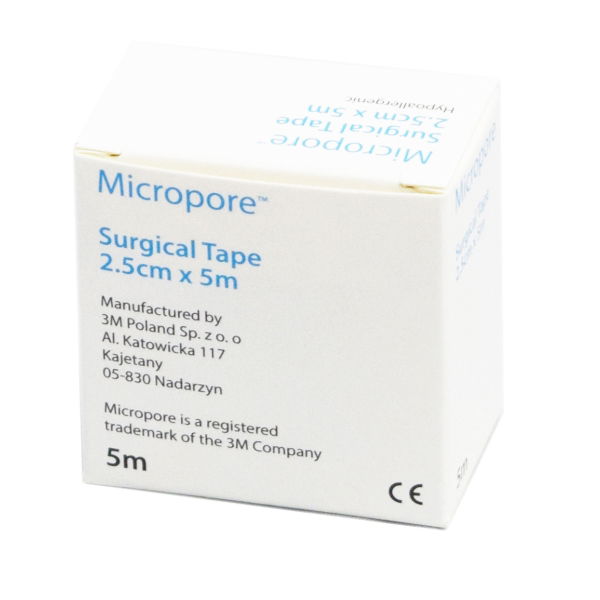 3M MICROPORE Surgical Tape 2.5cm x 5m - 1