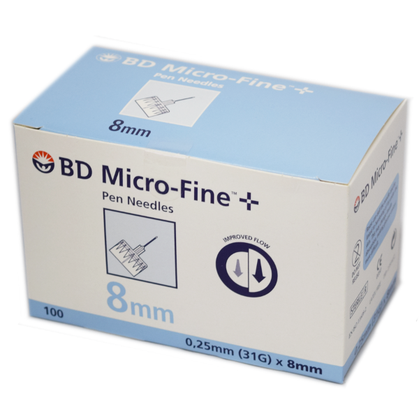 BD Microfine + Pen Needles Packs of 100 8mm 31g 2393452