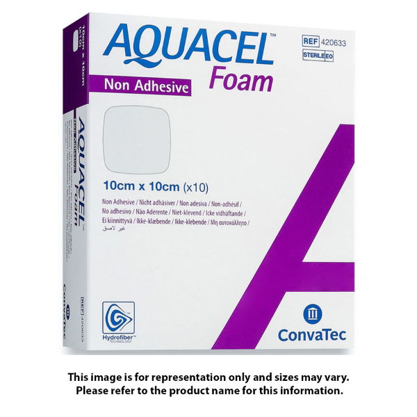 AQUACEL FOAM Non-Adhesive Dressing 5 x5cm 420631 - 10