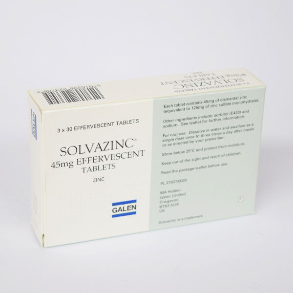 SOLVAZINC TABS 125MG 3x30 263202