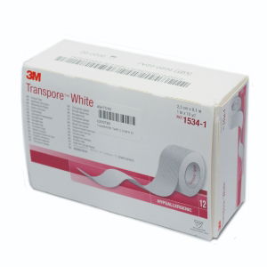 TRANSPORE Surgical Tape 2.5cm x 9.14m - 12