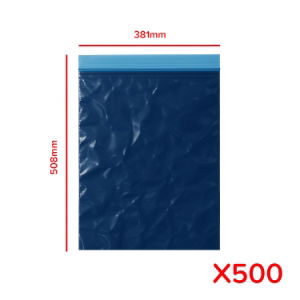 Blue Opaque Polythene Mailing Bag 381x508mm - 500
