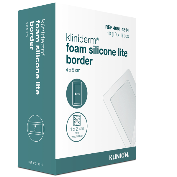 KLINIDERM FOAM SILICONE LITE BORDER Dressing 4x5cm - 10