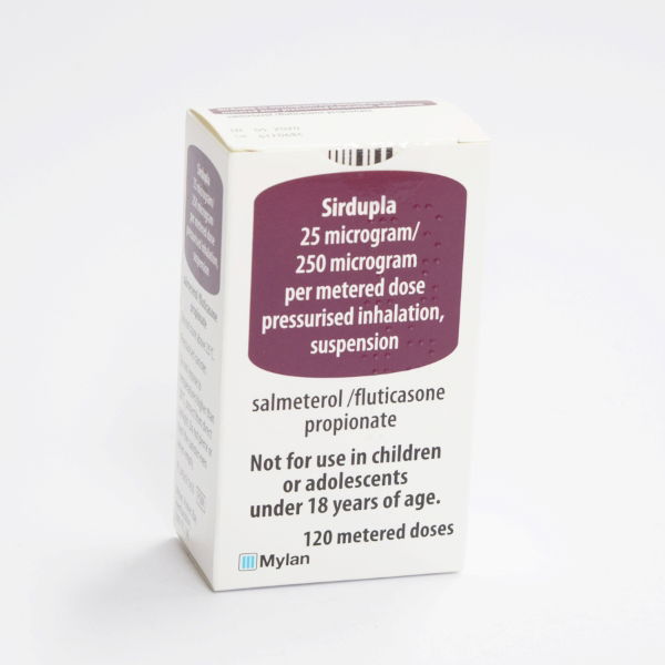 SIRDUPLA MDI INHALER 250MCG 25MCG 120 DOSE 3978582