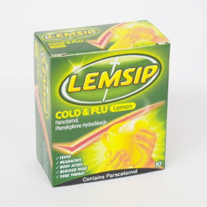 LEMSIP COLD FLU LEMON 10 158030