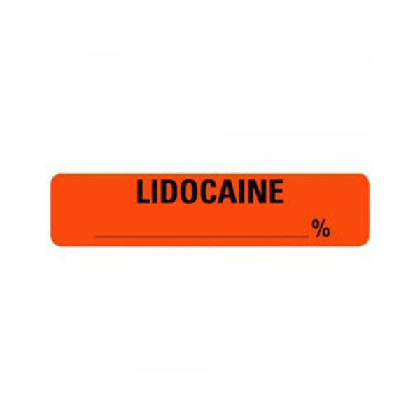 HOSPICODE MEDILABEL Colour-Coded Label - Lidocaine (1 Roll) - AHP2287