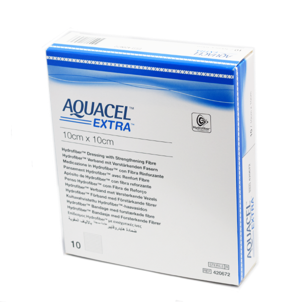 Aquacel Extra Hydrofibre Dressing10cm x 10cm (S7503) 10 Pack 3673290