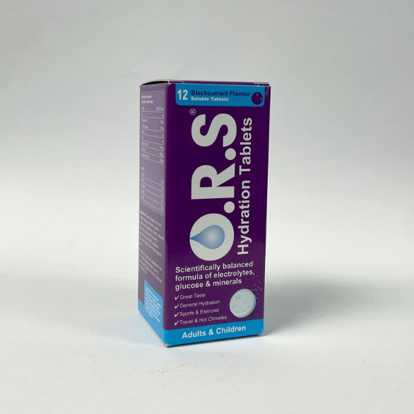 O.R.S. Oral Rehydration Salt Tablets Blackcurrant - 12