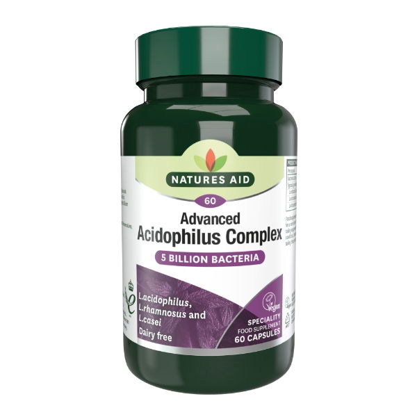 NATURES AID Vegan Acidophilus Complex Capsules - 60