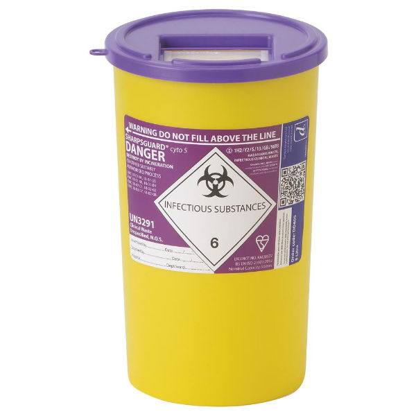 Purple Sharps Bin 5l D54334