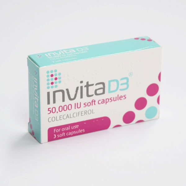 INVITA D3 Soft Capsules 50,000iu - 3pk 4047775