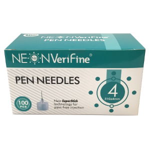 4022653 NEON VERIFINE Insulin Pen Needles 4mm.31gauge - 100 - edit