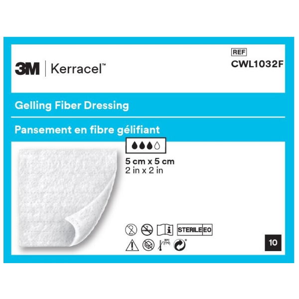KERRACEL Wound Dressing 5cm x 5cm - 10