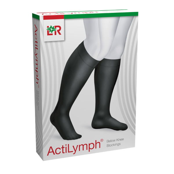 3428190 ACTILYMPH Cl1 Stocking Below Knee S Closed Toe Black XXL - 1 R048