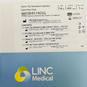 LINC-FLO Silicone Catheter 08501405W Sterile 14ch 5ml - 1