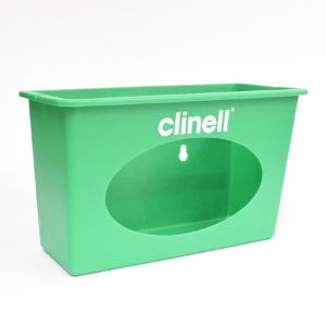 AHP5495   CLINELL Plastic Container Dispenser (Green) Wall Mounted 1pk