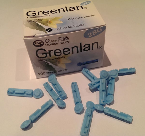 3675436   GREENLAN Lancets 0.35mm.28G - 100